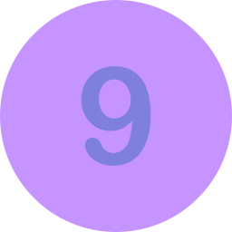 número 9 icono
