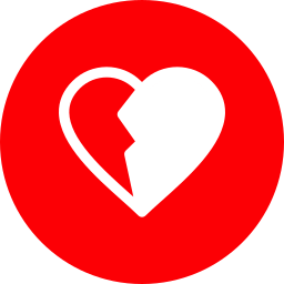 Broken heart icon