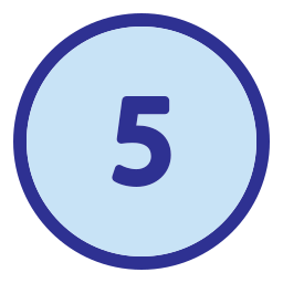 다섯 icon