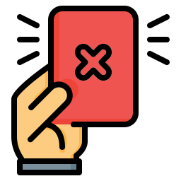rote karte icon