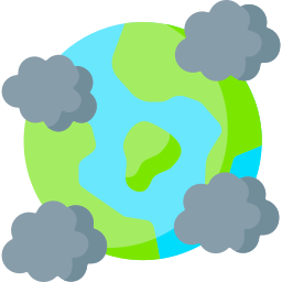 atmosferische vervuiling icoon
