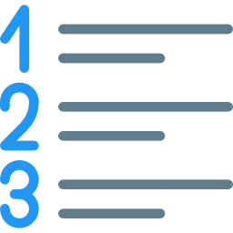 Number list icon