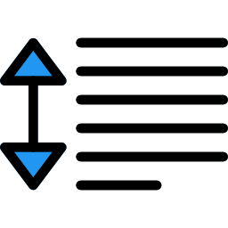 Line spacing icon