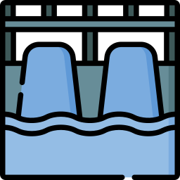 Hydroelectric dam icon