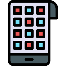 opvouwbare telefoon icoon