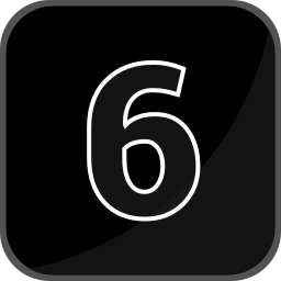 número 6 icono