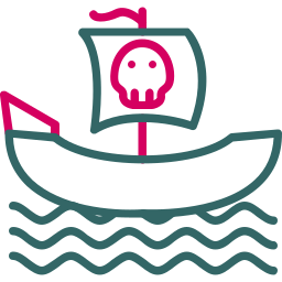 Pirate ship icon