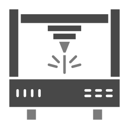 Laser cutting machine icon