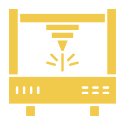 Laser cutting machine icon