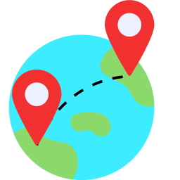 orientación geográfica icono