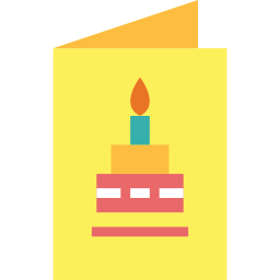 tarjeta de cumpleaños icono