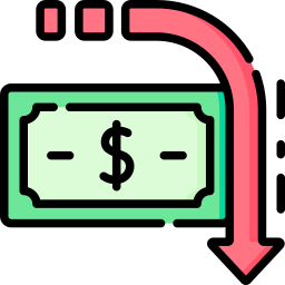 pérdida de dinero icono