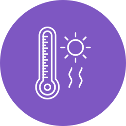 Hot temperature icon