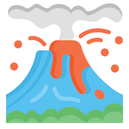 erupcja wulkanu ikona