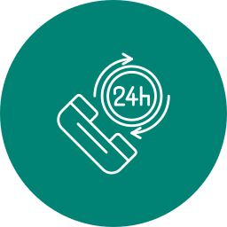 24 hours sign icon