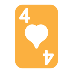 cuatro de corazones icono