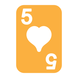 cinq de cœur Icône