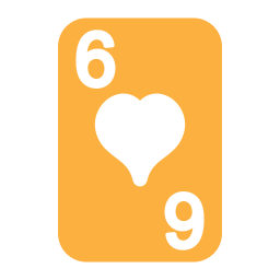 seis de corazones icono