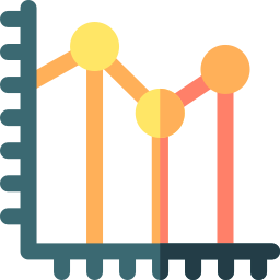 graphique linéaire Icône