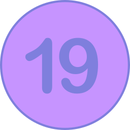 numer 19 ikona