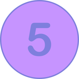 numero 5 icona