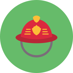 Firefighter helmet icon