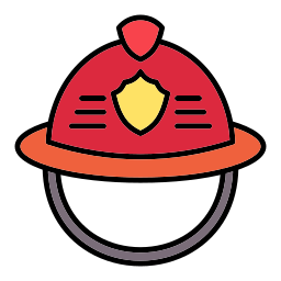 Firefighter helmet icon