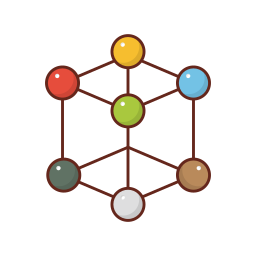 estructura molecular icono