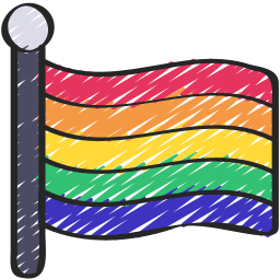 bandiera arcobaleno icona