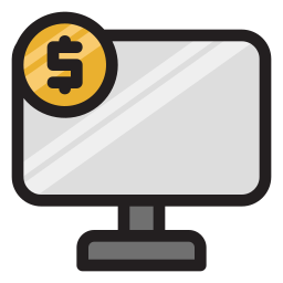 monitor de pc icono