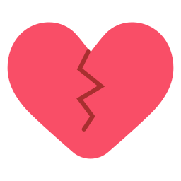 Broken heart icon