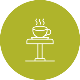 mesa de café icono