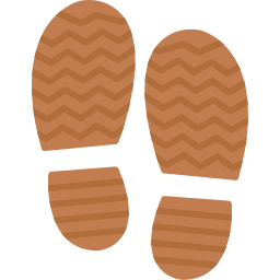 impronta di scarpa icona