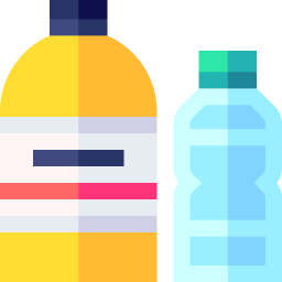 Plastic bottles icon