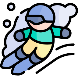 Alpine skiing icon