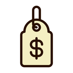 etiqueta de precio icono