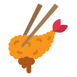 camarão frito Ícone
