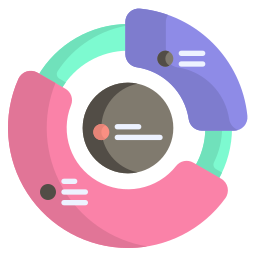 gráfico circular icono