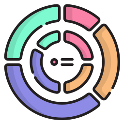 gráfico circular icono