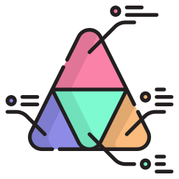 grafico a piramide icona