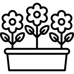 blumen in einem topf icon