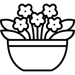 flores em um vaso Ícone