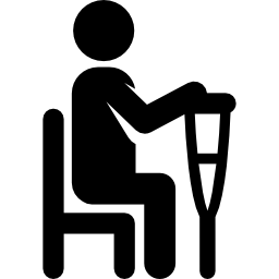 sitting down icon
