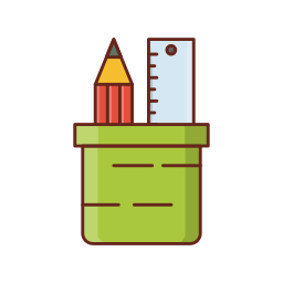 caja de lápices icono