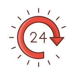 Open 24 hours icon