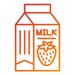 leche de fresa icono