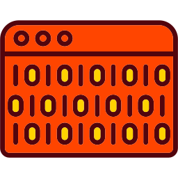 codice binario icona