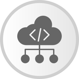 codificación en la nube icono