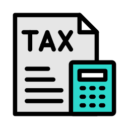 cálculo de impuestos icono