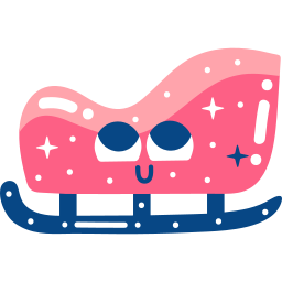 trineo de santa claus sticker